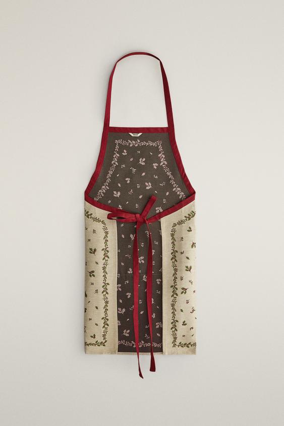 TABLIER JACQUARD COTON HOUX NOËL - Rouge | ZARA France