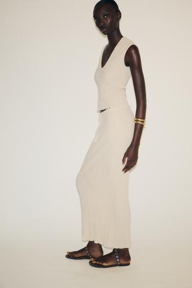 TOP TEXTURÉ - Jaune clair de Zara - Image 2