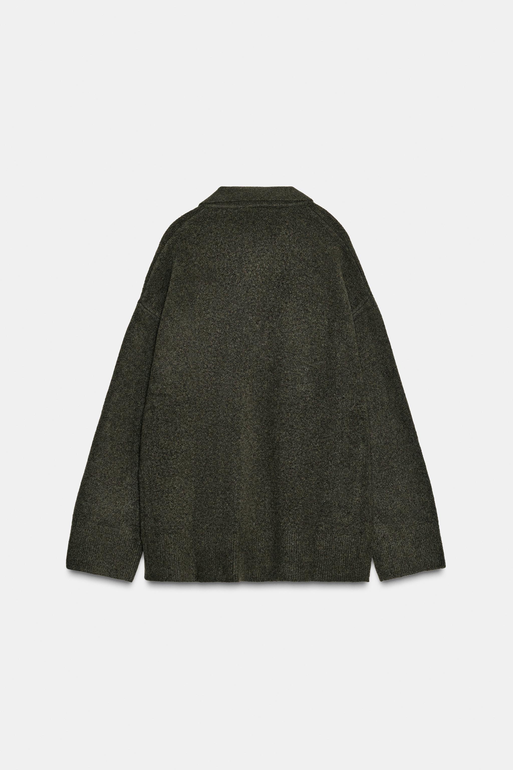 Nao.•*¨*•.¸♬︎ SOFT FEEL KNIT JUMPER - Green marl | ZARA Canada