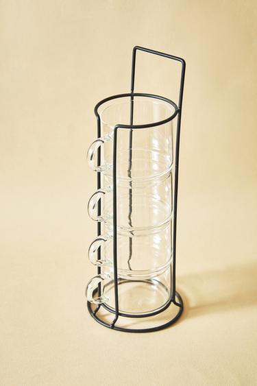 Zara BOROSILICATE GLASS CUP TOWER (SET OF 4) - 990