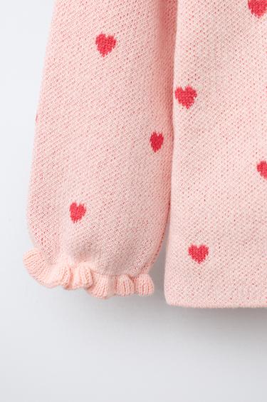 KNIT HEART JUMPER - Pink by Zara - Image 3
