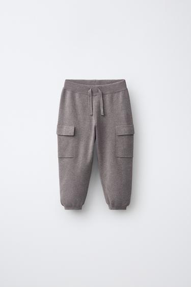 PANTALONS JOGGER DE PUNT PANTALONS DE BUTXAQUES - Marró / talp de Zara