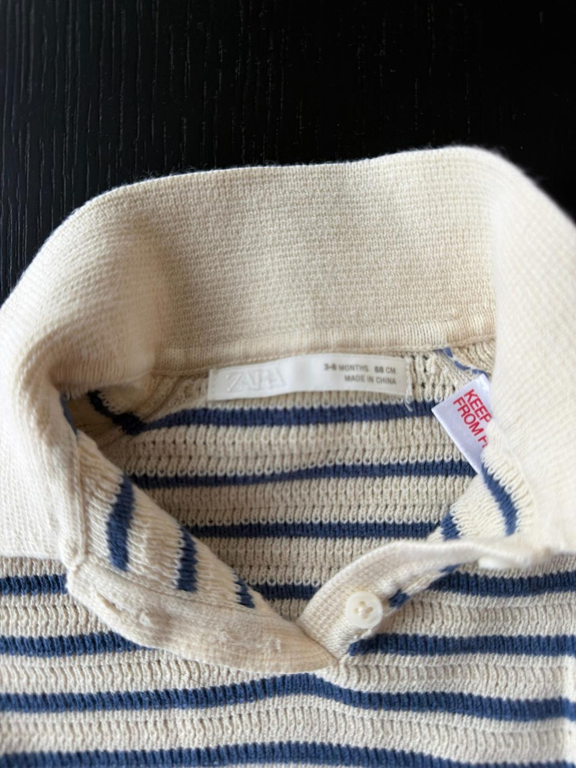 STRIPED KNIT POLO SHIRT - Image 5