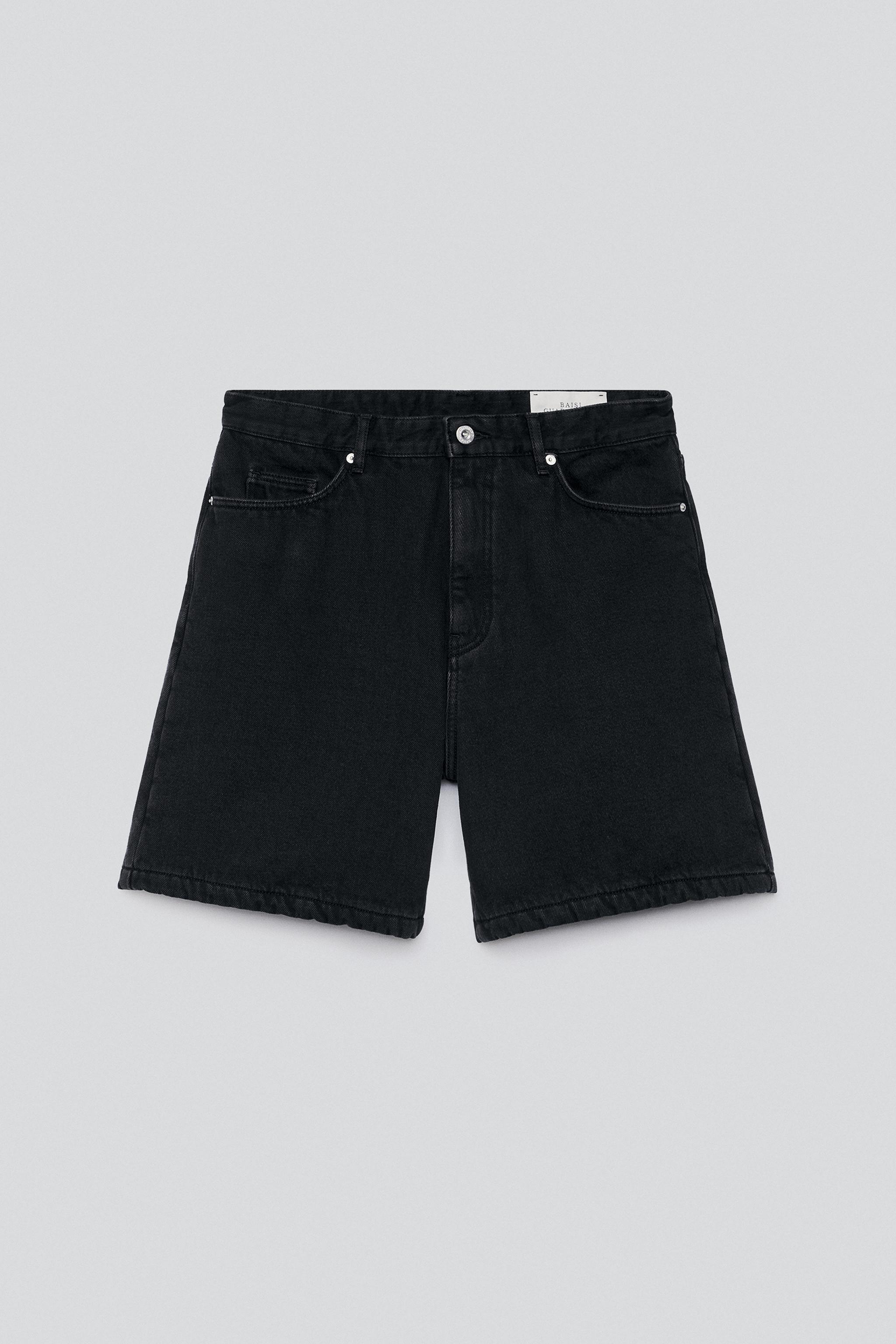WIDE-FIT DENIM SHORTS
