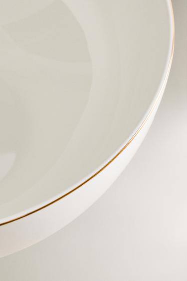 PORCELAIN SALAD BOWL WITH GOLD RIM - Gold by Zara - Image 2