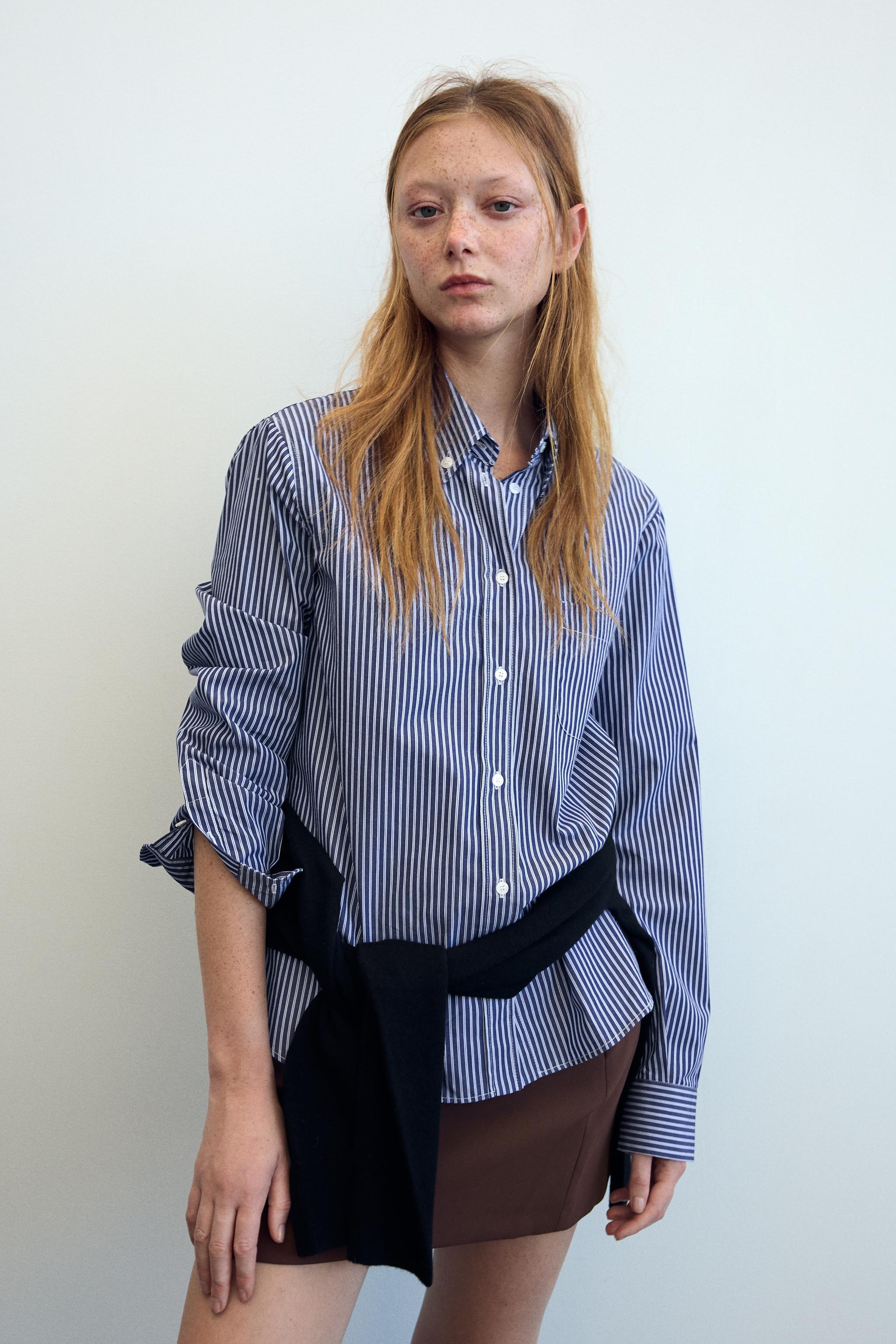 Camisa popelin fashion oversize zara