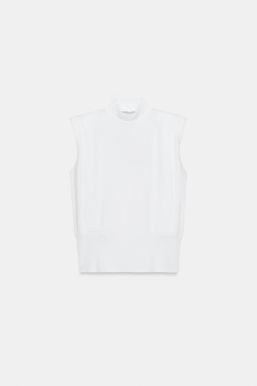 TOP PUNTO ESPALDA DESCUBIERTA - Blanco de Zara