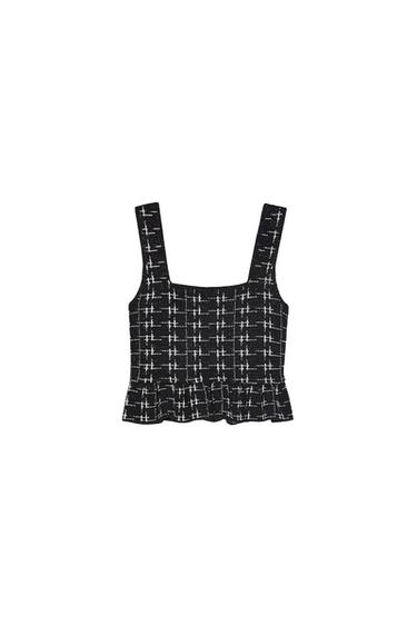 METALLIC THREAD KNIT TOP