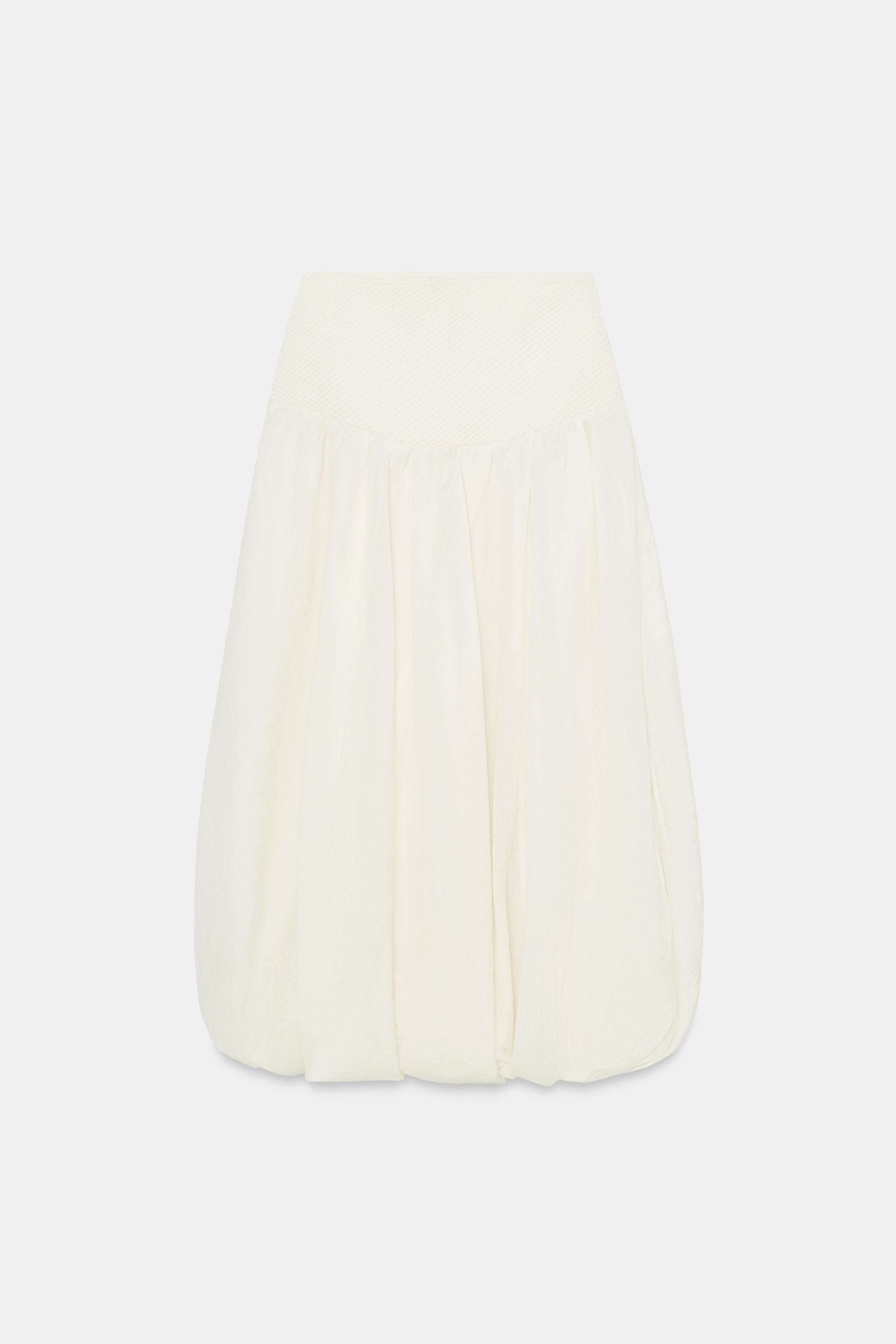 COMBINED KNIT BALLOON SKIRT