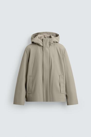 PARKA EFFET GOMME AVEC CAPUCHE - Sable de Zara - Image 5