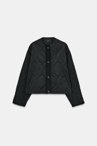 BLOUSON COURT MATELASSÉ - Noir de Zara - Image 7