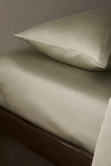 DRAP-HOUSSE SATIN | 30 CM DE HAUT (300 FILS) - Vert de Zara - Image 5