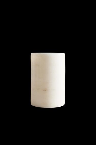 WHITE MARBLE TOOTHBRUSH HOLDER - White by Zara - Image 0