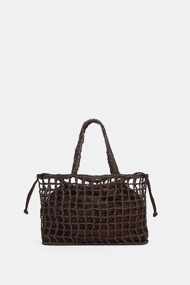BRAIDED MINIÂ TOTE BAG - Brown by Zara