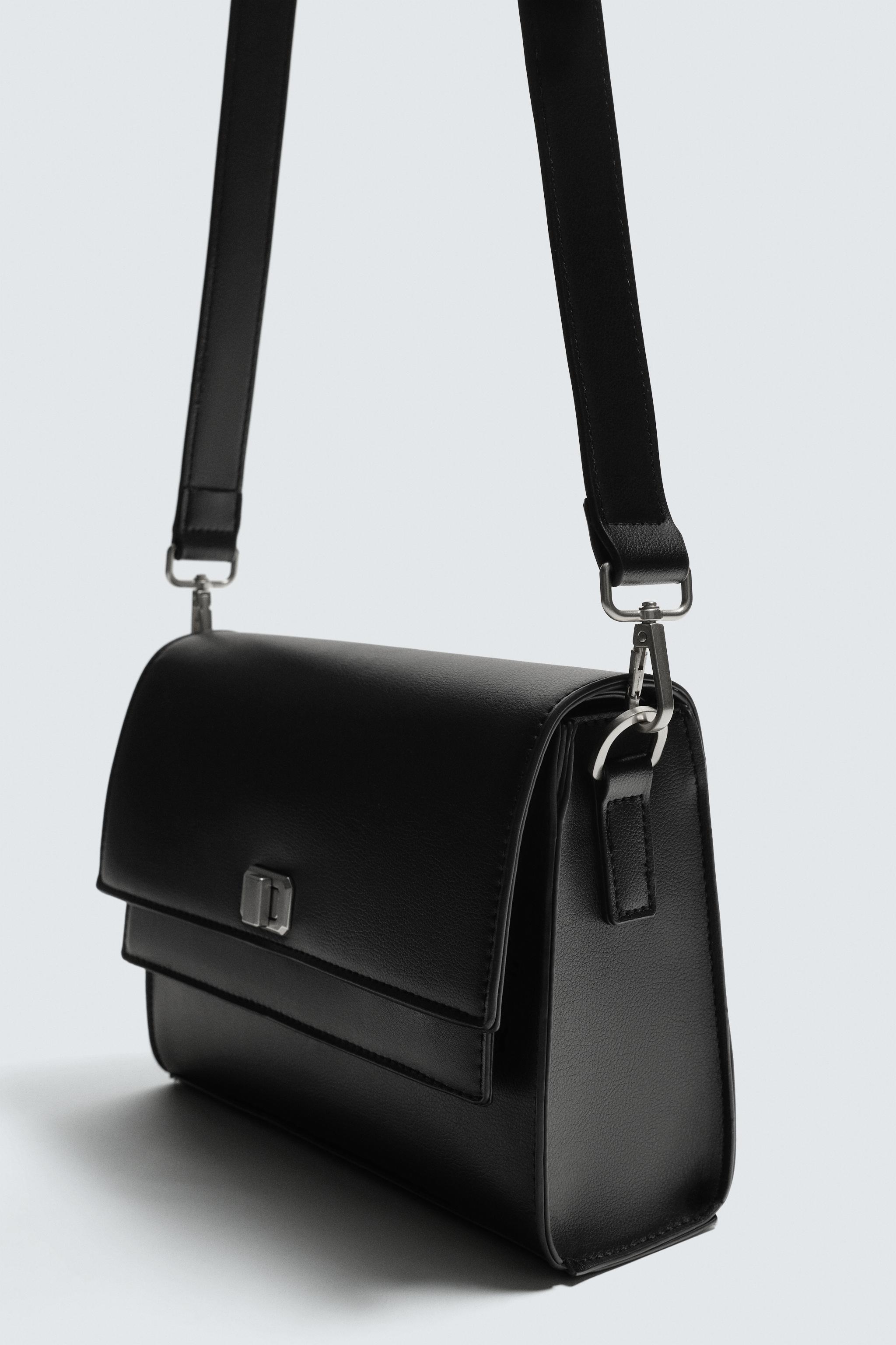 DOUBLE FLAP CROSSBODY BAG - Black | ZARA United States