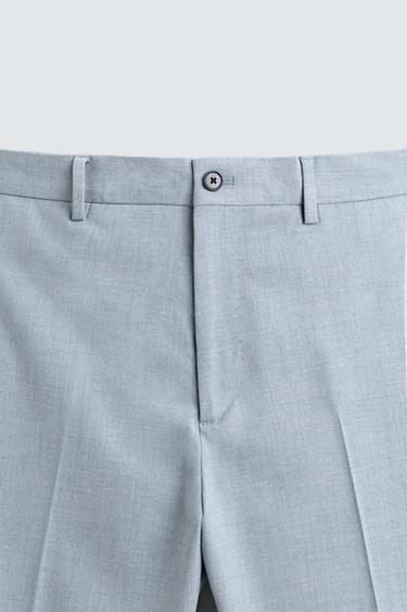 PANTALON DE COSTUME SLIM FIT - Bleu ciel de Zara - Image 6