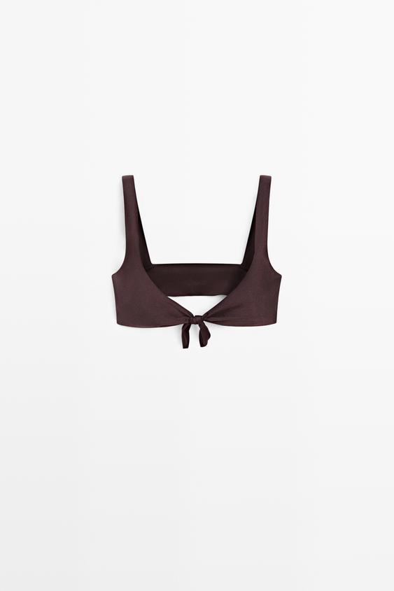 Shimmery bikini top from Zara - $70