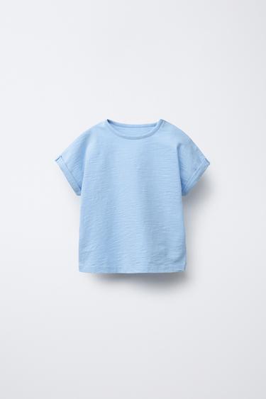 CAMISETA LISA - Azul de Zara