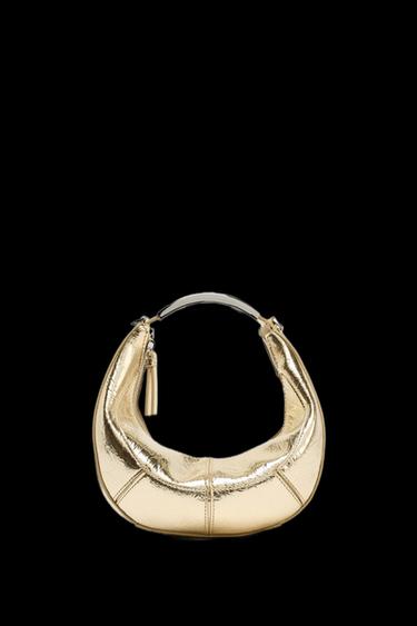 OVAL BAG WITH METAL STRAP - Golden by Zara - Image 0