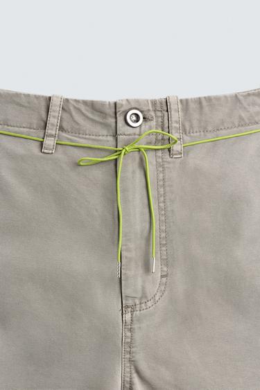 BERMUDA CARGO RELAXED FIT À CORDON - pierre de Zara - Image 8