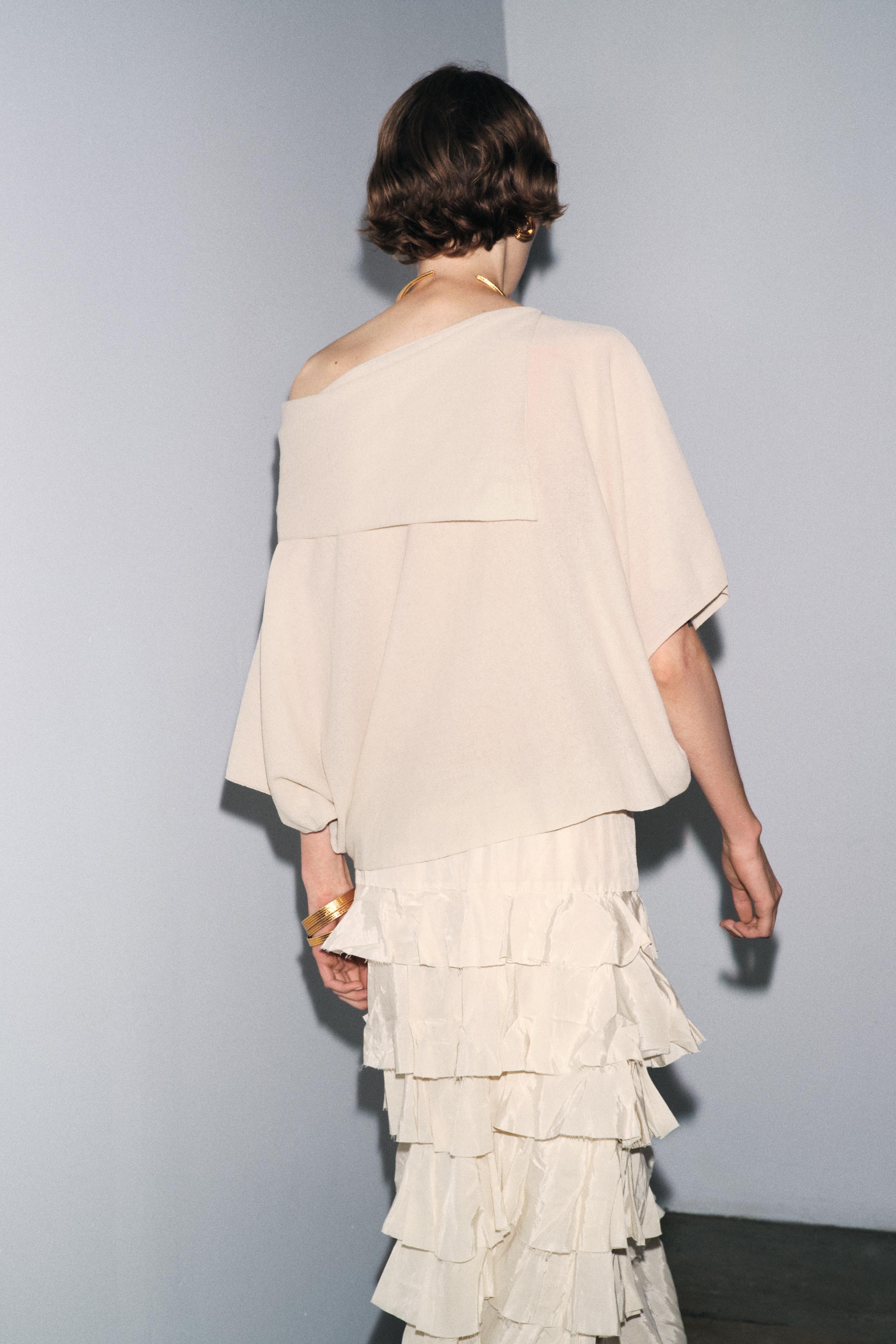 ZW COLLECTION RUFFLED MIDI SKIRT