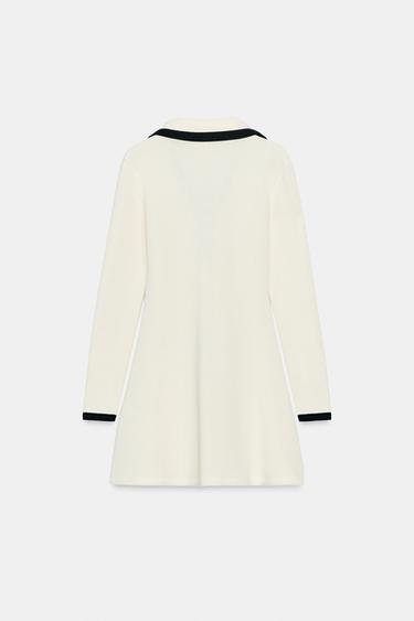 ROBE COURTE SOFT - Écru / Noir de Zara - Image 4