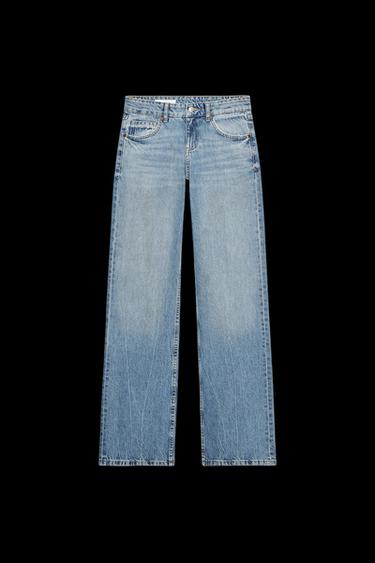 TRF WIDE-LEG LOW-RISE JEANS - Light blue by Zara - Image 0