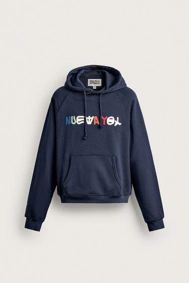 Zara NEW YOL PATCH HOODIE - Navy blue