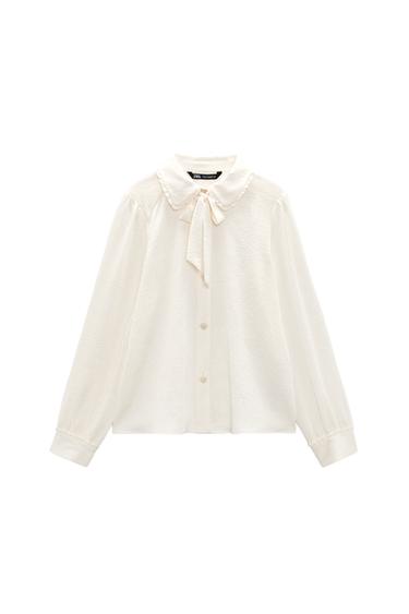 BUTTONED BLOUSE WITH BOW