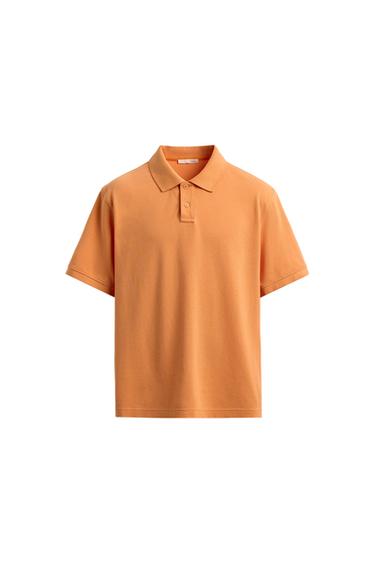 Zara REGULAR FIT PIQUÉ POLO - Orange