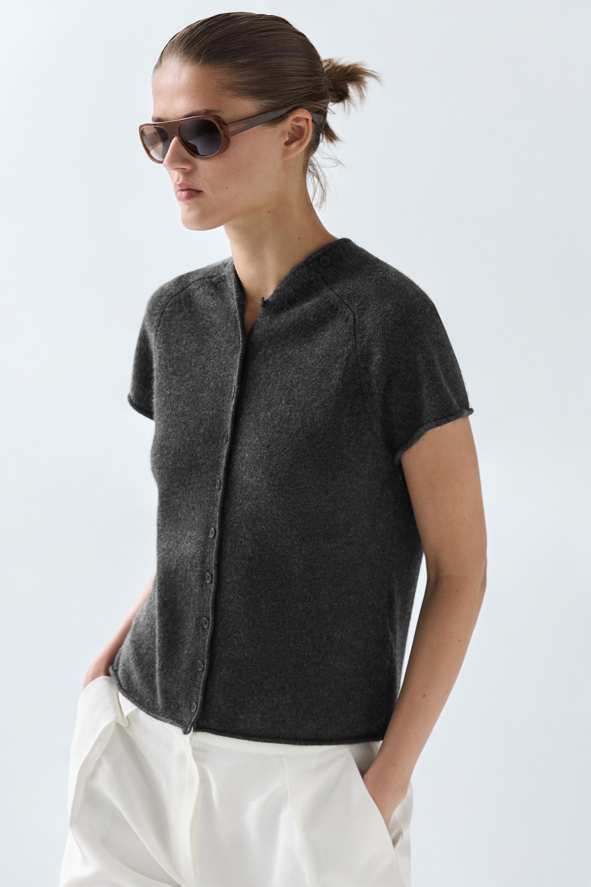 Gilet en maille boutonnée 100 % cachemire