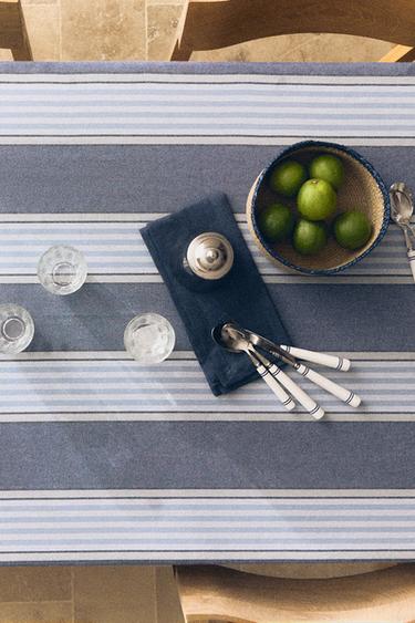 DYED THREAD STRIPED TABLECLOTH - Blue by Zara - Image 5