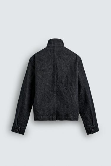 BLOUSON EN DENIM AVEC POCHES - Indigo de Zara - Image 8