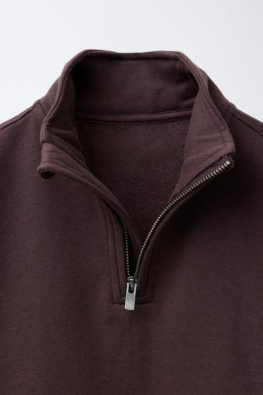 ENSEMBLE SWEAT ZIPPÉ ET PANTALON DE JOG AVEC ÉTIQUETTES - Aubergine de Zara - Image 5