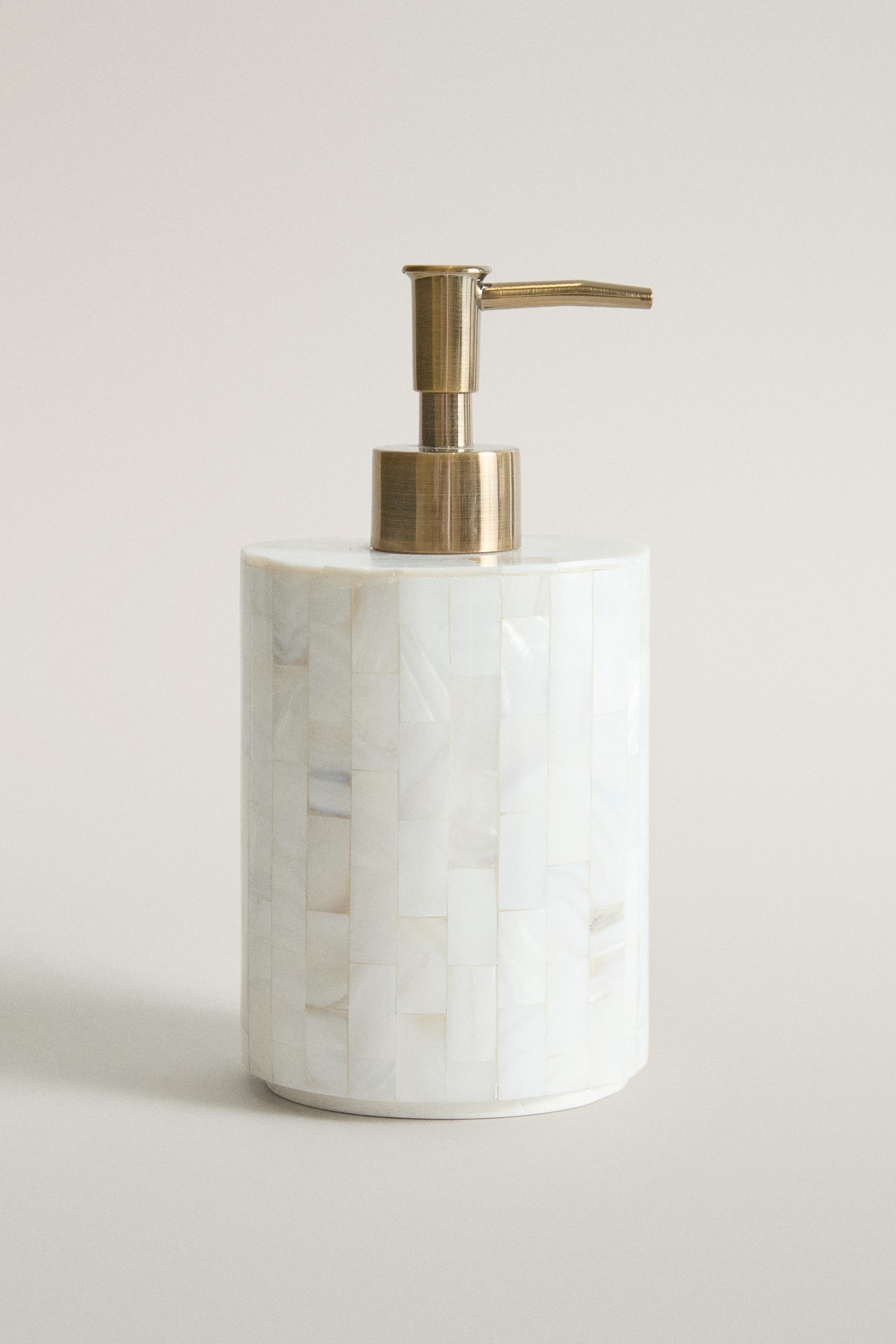 MOTHER-OF-PEARL SOAP DISPENSER