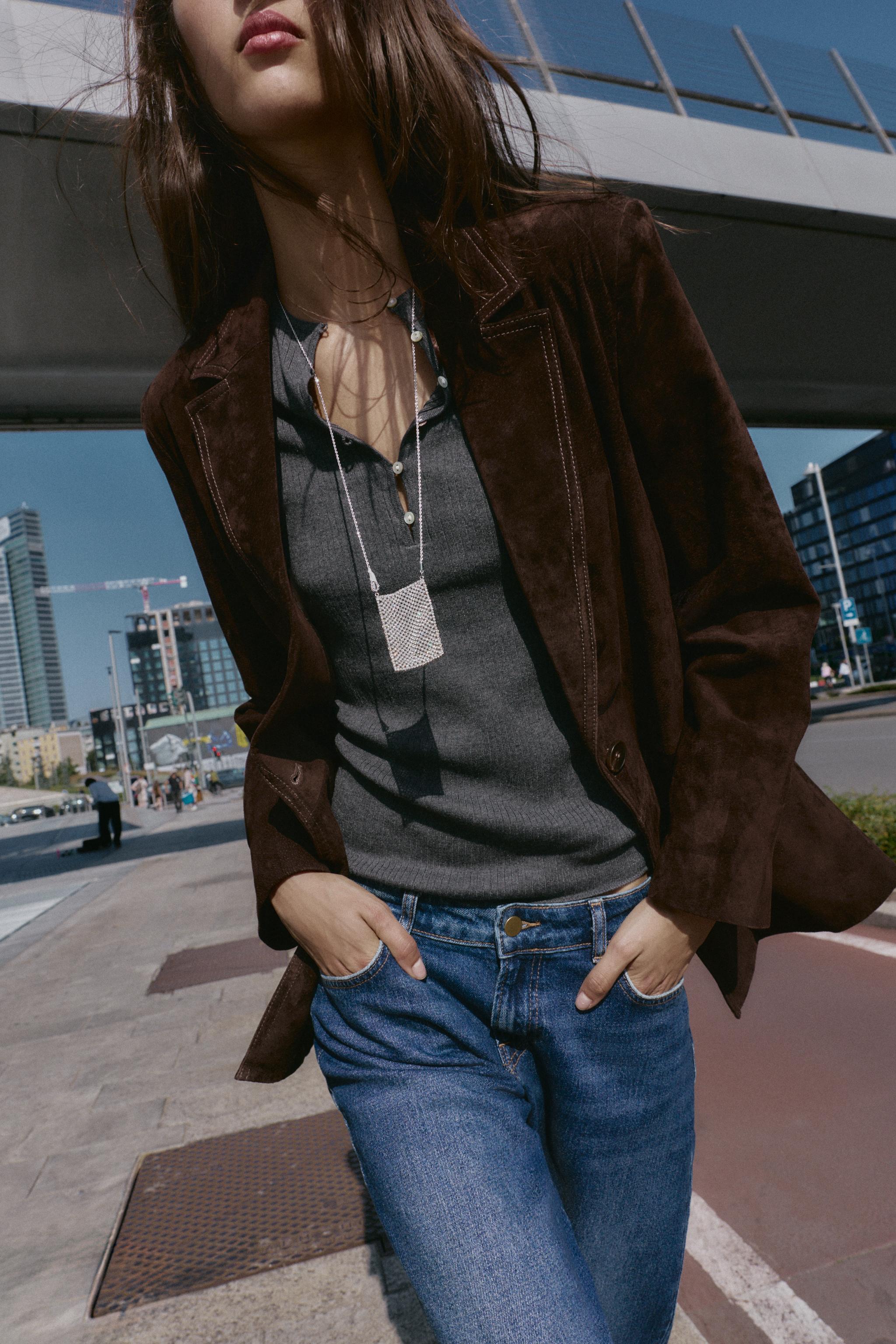 RHINESTONE HANDBAG NECKLACE - Silver | ZARA United States