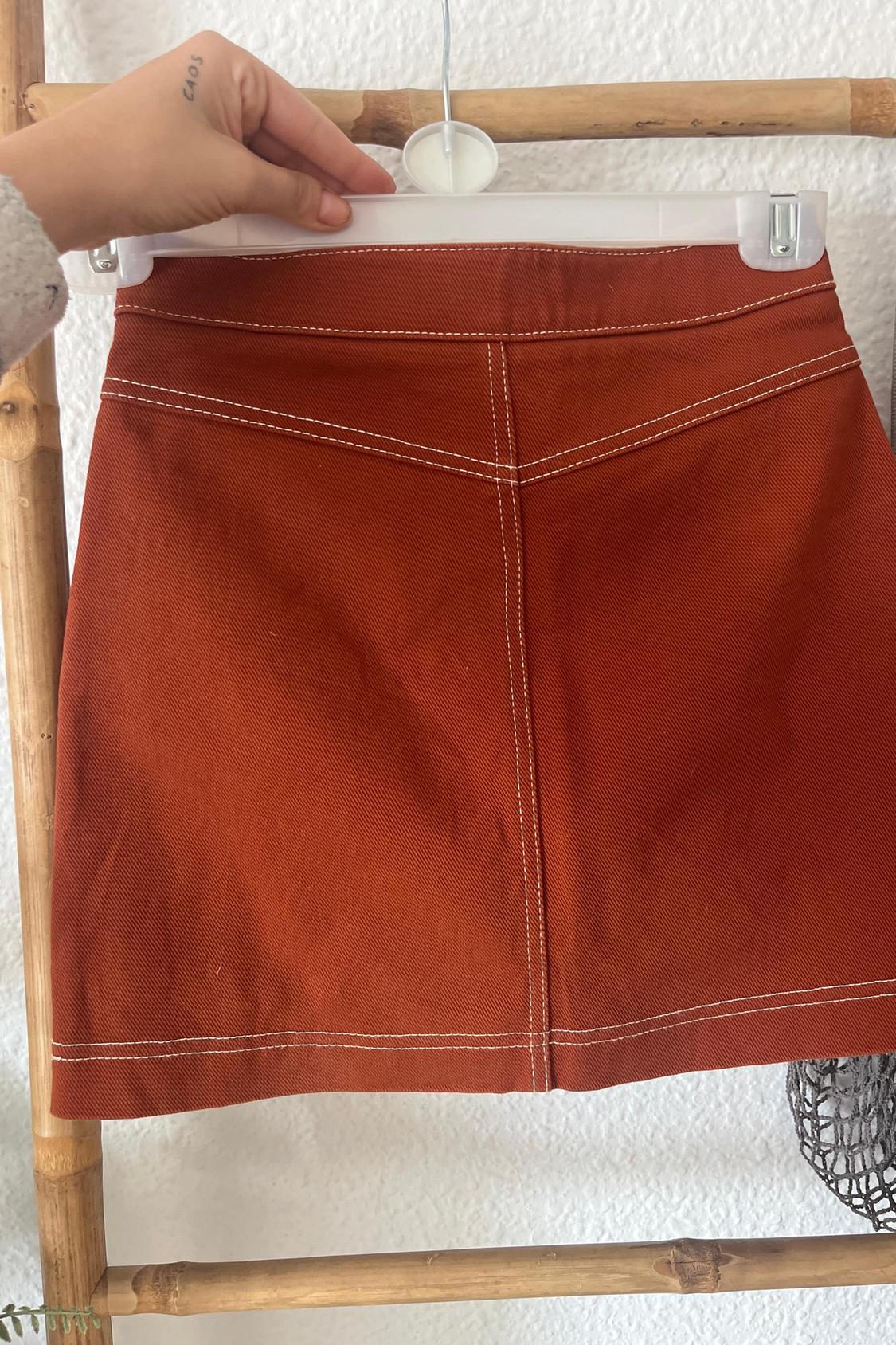 SEAMED MINI SKIRT - Image 3