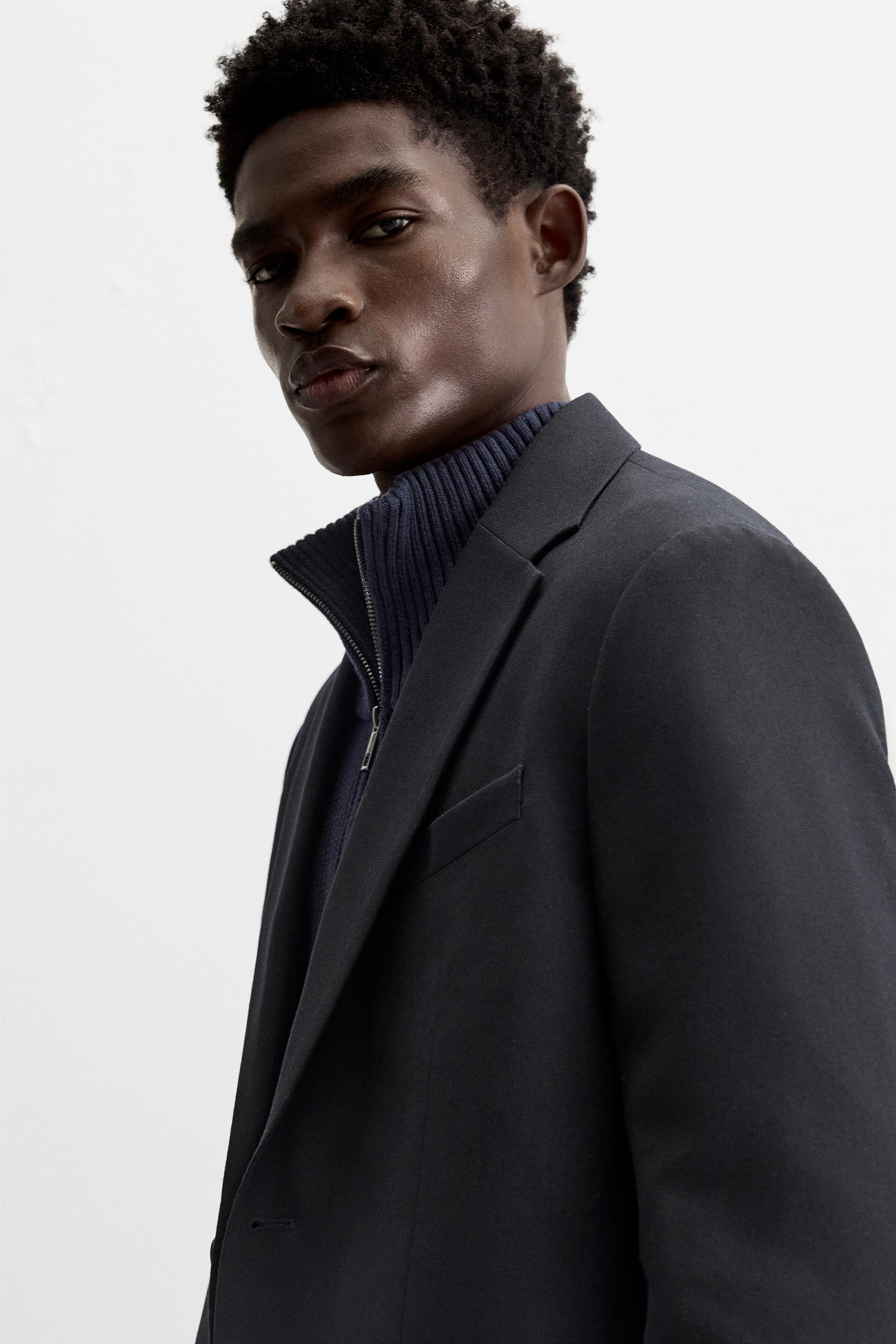 WOOL BLEND SUIT JACKET - Navy blue | ZARA United States WOOL BLEND SUIT JACKET - Navy blue | ZARA United States