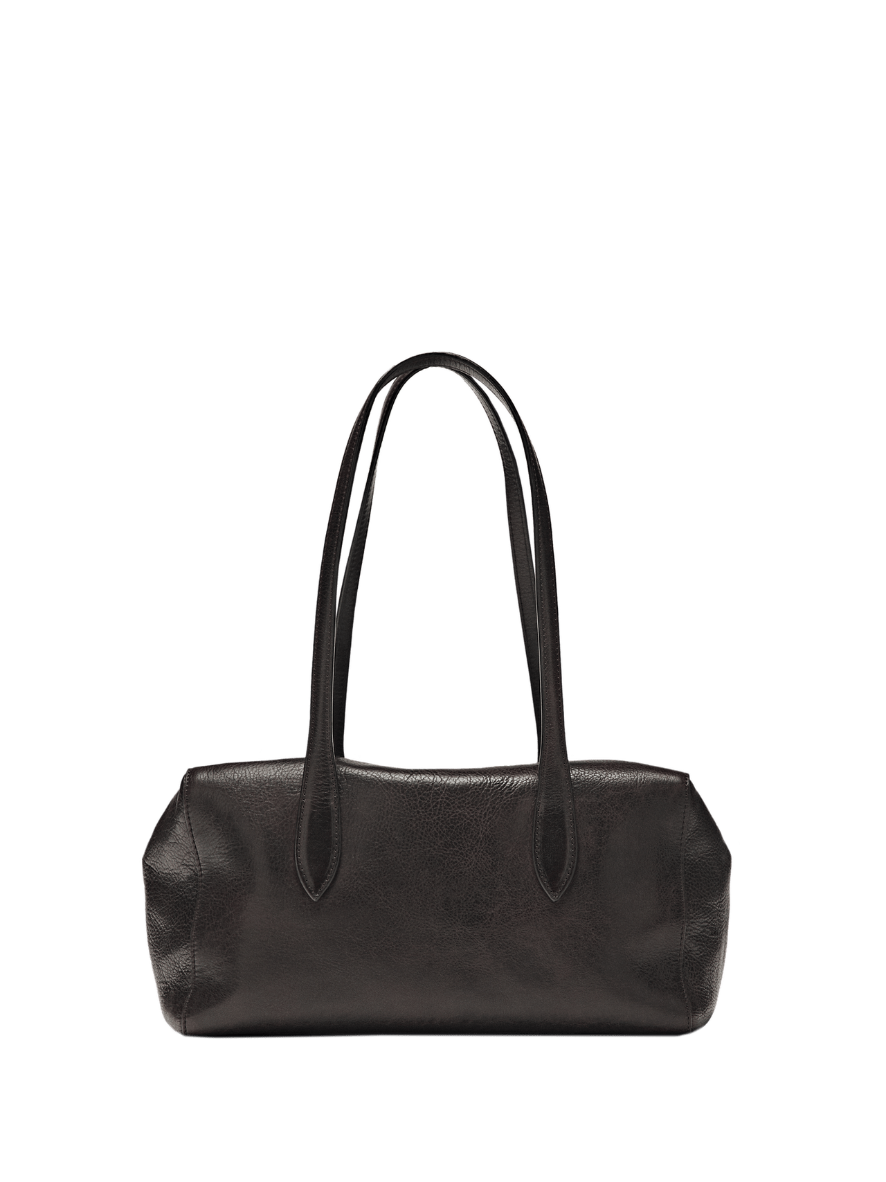 West nappa leather satchel — Brown