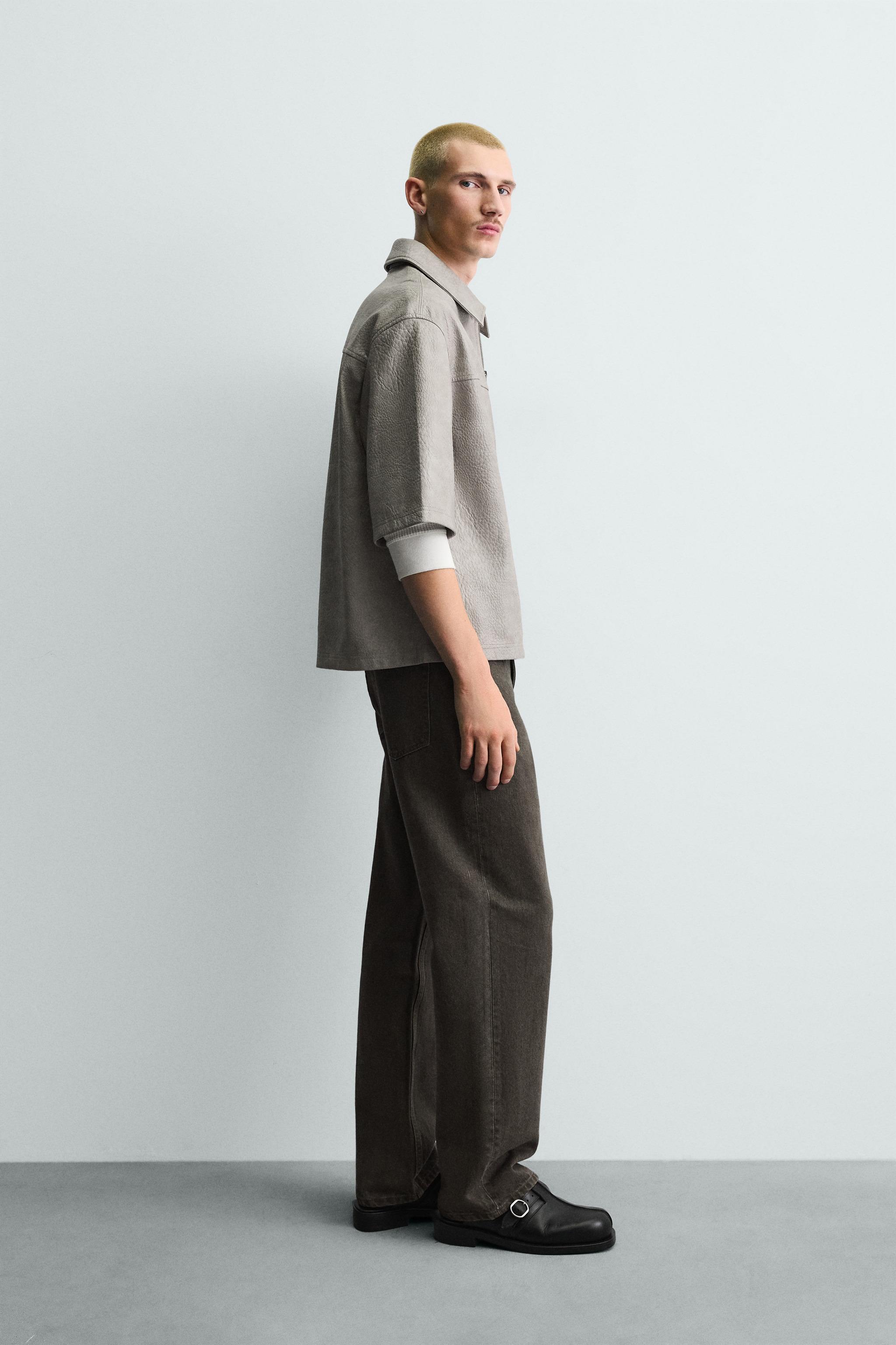 SURCHEMISE RELAXED FIT MATIÈRE SYNTHÉTIQUE