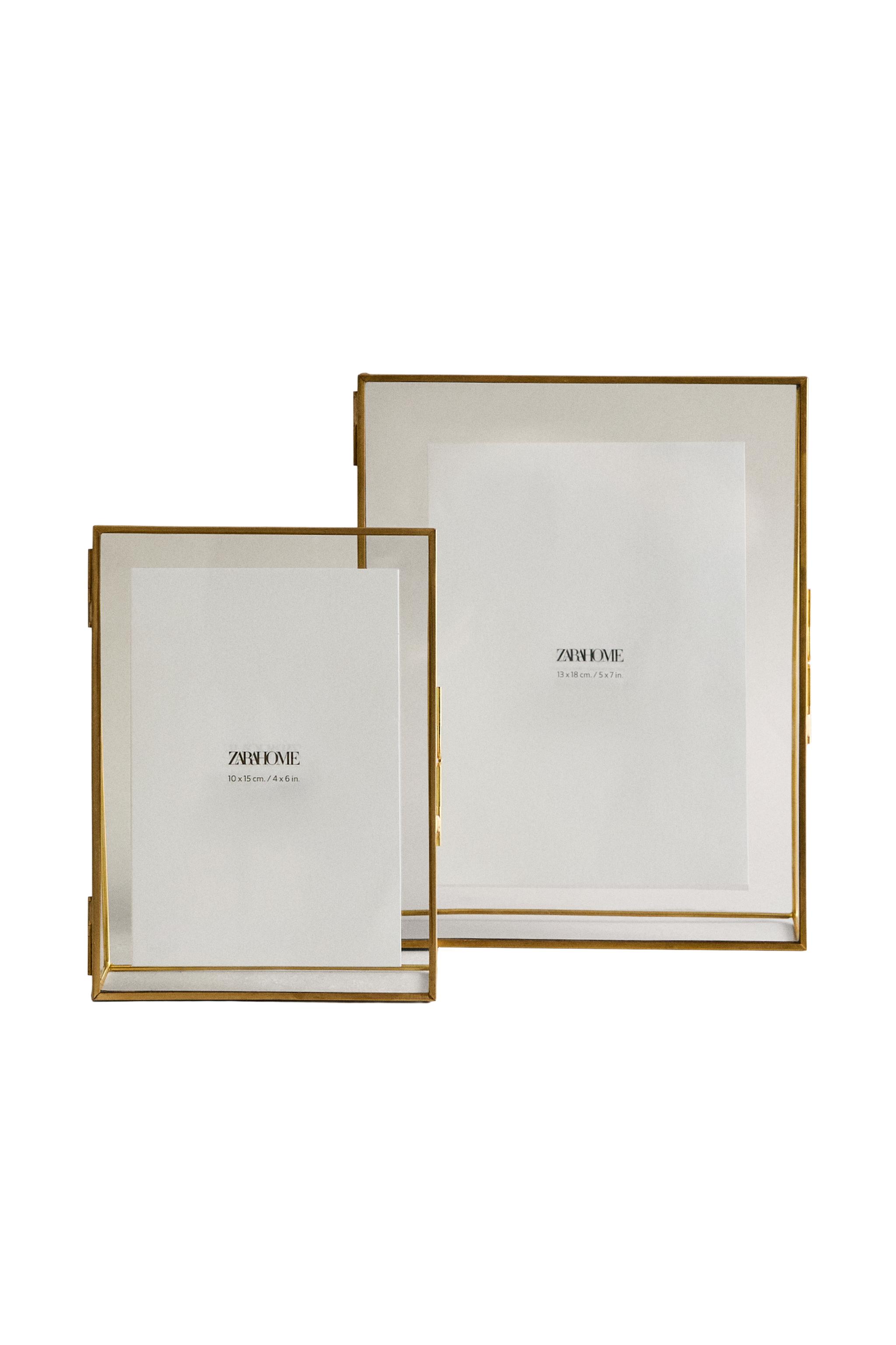 TRIANGULAR STRUCTURE PICTURE FRAME - Golden | ZARA United States