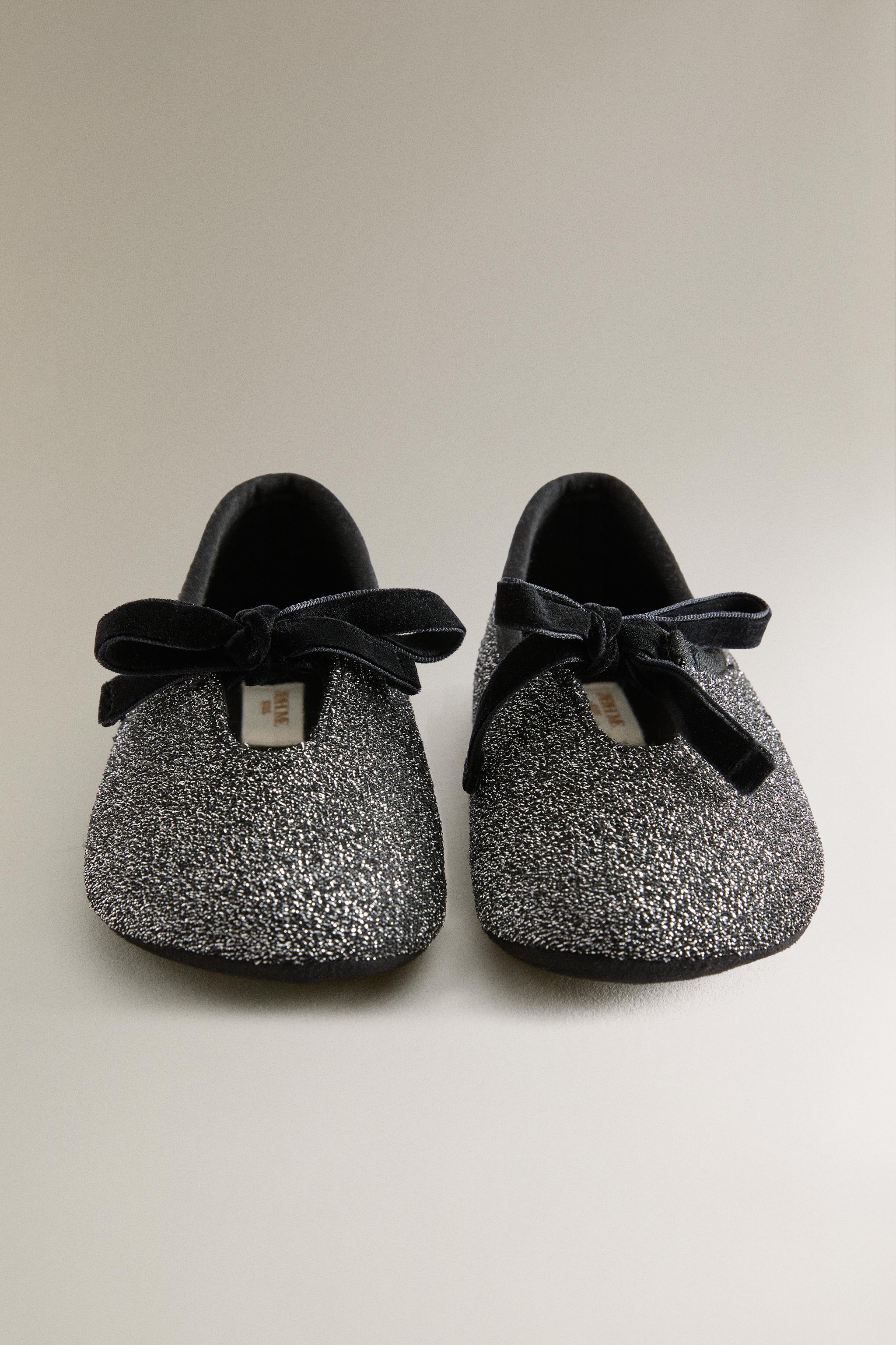 CHILDREN'S GLITTER BALLET FLATS