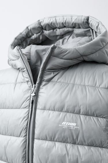 GILET ULTRALÉGER INSCRIPTION - Gris de Zara - Image 4