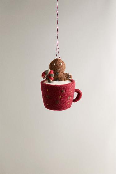 フェルトカップ クリスマスツリーオーナメントレッドZaraのフェルトカップ クリスマスツリーオーナメント - レッド