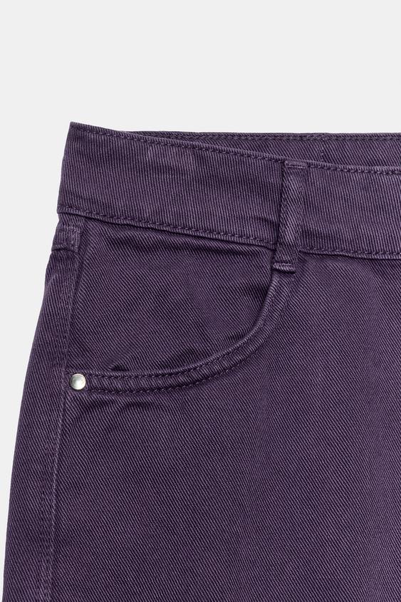 JEANS Z1975 DROIT TAILLE HAUTE LONG - Violet de Zara - Image 3