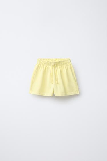 ENSEMBLE T-SHIRT ET BERMUDA TEINT EN PIÈCE - Jaune de Zara - Image 3