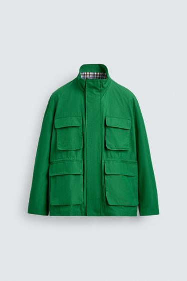 CAZADORA RELAXED FIT BOLSILLOS - Verde de Zara
