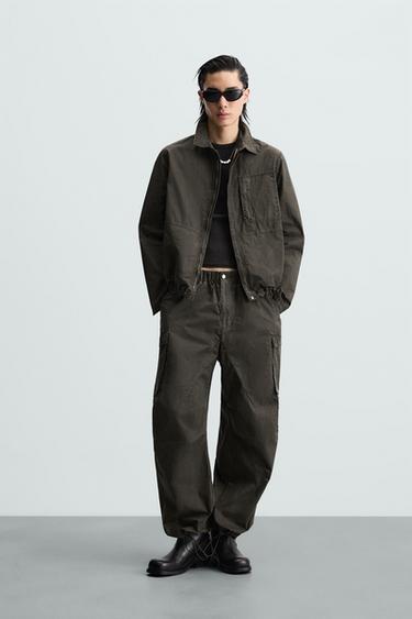 FADED TECHNICAL JACKET - Khaki by Zara - Image 0