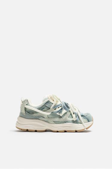 MULTI-LACE TRAINERS - Blue by Zara