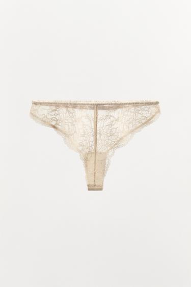 MATCHING LACE BRIEFS - Ecru / Beige by Zara - Image 5